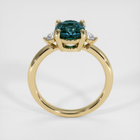 1.48 Ct. Greenish Blue Sapphire Ring, 18K Yellow Gold 3