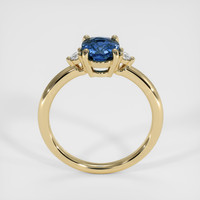 1.00 Ct. Greenish Blue Sapphire Ring, 18K Yellow Gold 3