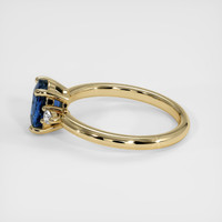 1.00 Ct. Greenish Blue Sapphire Ring, 18K Yellow Gold 4