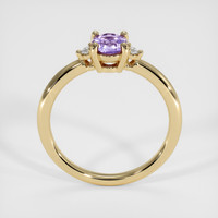 0.62 Ct. Purple Sapphire Ring, 18K Yellow Gold 3