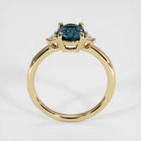 0.96 Ct. Greenish Blue Sapphire Ring, 18K Yellow Gold 3