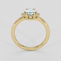 0.85 Ct. Blue Sapphire Ring, 18K Yellow Gold 3