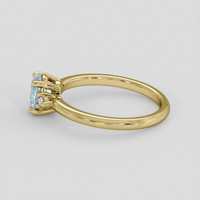 0.85 Ct. Blue Sapphire Ring, 18K Yellow Gold 4