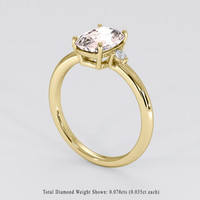 1.81 Ct. Peach Sapphire Ring, 18K Yellow Gold 2