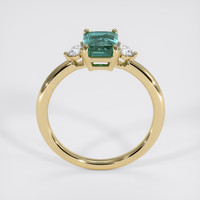 2.05 Ct. Greenish Blue Sapphire Ring, 18K Yellow Gold 3