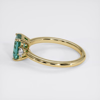 2.05 Ct. Greenish Blue Sapphire Ring, 18K Yellow Gold 4