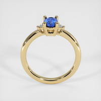 0.51 Ct. Blue Sapphire Ring, 18K Yellow Gold 3
