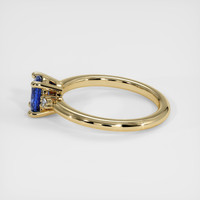 0.51 Ct. Blue Sapphire Ring, 18K Yellow Gold 4