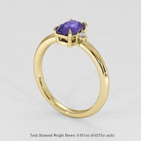 1.63 Ct. Violet Sapphire Ring, 18K Yellow Gold 2