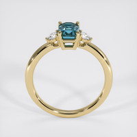 1.80 Ct. Bluish Green Sapphire Ring, 18K Yellow Gold 3