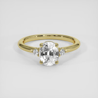1.61 Ct. White Sapphire Ring, 18K Yellow Gold 1