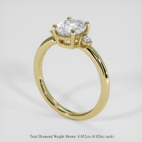 1.61 Ct. White Sapphire Ring, 18K Yellow Gold 2