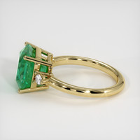 4.21 Ct. Emerald Ring, 18K Yellow Gold 4
