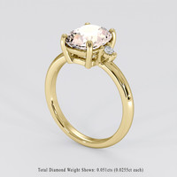 1.82 Ct. Peach Sapphire Ring, 18K Yellow Gold 2