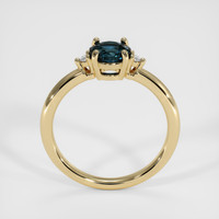 0.65 Ct. Greenish Blue Sapphire Ring, 18K Yellow Gold 3