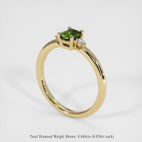 0.77 Ct. Bi Color Sapphire Ring, 18K Yellow Gold 2