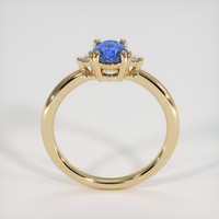 0.58 Ct. Blue Sapphire Ring, 18K Yellow Gold 3