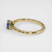 0.51 Ct. Blue Sapphire Ring, 18K Yellow Gold 4