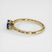 0.51 Ct. Blue Sapphire Ring, 18K Yellow Gold 4