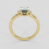 1.02 Ct. Bluish Green Sapphire Ring, 18K Yellow Gold 3