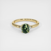0.89 Ct. Sapphire Ring, 18K Yellow Gold 1