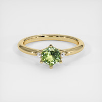 0.76 Ct. Sapphire Ring, 18K Yellow Gold 1