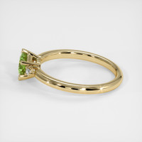 0.76 Ct. Yellowish Green Sapphire Ring, 18K Yellow Gold 4