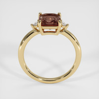 2.02 Ct. Orangish Brown Sapphire Ring, 18K Yellow Gold 3