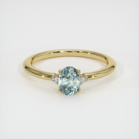 0.80 Ct. Sapphire Ring, 18K Yellow Gold 1