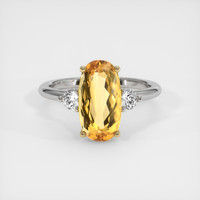 3.64 Ct. Gemstone Ring, 14K Yellow & White 1