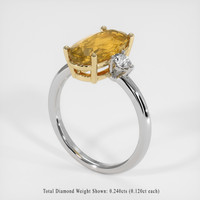 3.64 Ct. Gemstone Ring, 14K Yellow & White 2