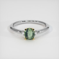 0.73 Ct. Gemstone Ring, 14K Yellow & White 1