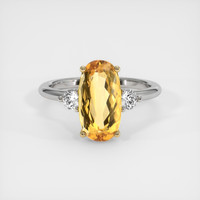 3.64 Ct. Gemstone Ring, 18K Yellow & White 1