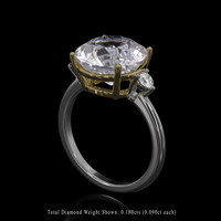 5.38 Ct. Gemstone Ring, 18K Yellow & White 2