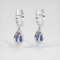 <span>4.91</span>&nbsp;<span class="tooltip-light">Ct.Tw.<span class="tooltiptext">Total Carat Weight</span></span> Sapphire Earrings, Platinum 950 4