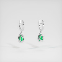 <span>2.74</span>&nbsp;<span class="tooltip-light">Ct.Tw.<span class="tooltiptext">Total Carat Weight</span></span> Emerald Earrings, Platinum 950 4