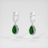 <span>5.46</span>&nbsp;<span class="tooltip-light">Ct.Tw.<span class="tooltiptext">Total Carat Weight</span></span> Emerald Earrings, Platinum 950 3