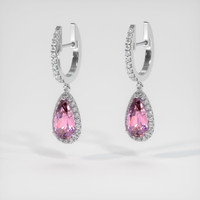 3.48 Ct.Tw. Gemstone Earrings, Platinum 950 3