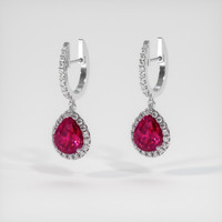 <span>3.94</span>&nbsp;<span class="tooltip-light">Ct.Tw.<span class="tooltiptext">Total Carat Weight</span></span> Gemstone Earrings, Platinum 950 3