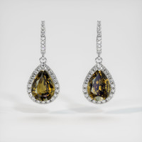 <span>3.61</span>&nbsp;<span class="tooltip-light">Ct.Tw.<span class="tooltiptext">Total Carat Weight</span></span> Gemstone Earrings, Platinum 950 1