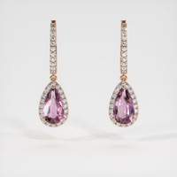 <span>3.48</span>&nbsp;<span class="tooltip-light">Ct.Tw.<span class="tooltiptext">Total Carat Weight</span></span> Gemstone Earrings, 14K Rose Gold 1