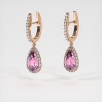3.48 Ct.Tw. Gemstone Earrings, 14K Rose Gold 3