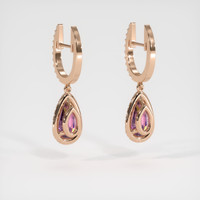 3.48 Ct.Tw. Gemstone Earrings, 14K Rose Gold 4