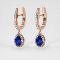 <span>1.68</span>&nbsp;<span class="tooltip-light">Ct.Tw.<span class="tooltiptext">Total Carat Weight</span></span> Sapphire Earrings, 14K Rose Gold 3
