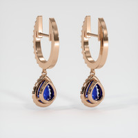 <span>1.68</span>&nbsp;<span class="tooltip-light">Ct.Tw.<span class="tooltiptext">Total Carat Weight</span></span> Sapphire Earrings, 14K Rose Gold 4