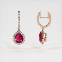 <span>3.94</span>&nbsp;<span class="tooltip-light">Ct.Tw.<span class="tooltiptext">Total Carat Weight</span></span> Gemstone Earrings, 14K Rose Gold 2