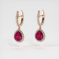 <span>3.94</span>&nbsp;<span class="tooltip-light">Ct.Tw.<span class="tooltiptext">Total Carat Weight</span></span> Gemstone Earrings, 14K Rose Gold 3