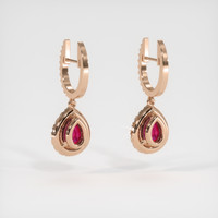 <span>3.94</span>&nbsp;<span class="tooltip-light">Ct.Tw.<span class="tooltiptext">Total Carat Weight</span></span> Gemstone Earrings, 14K Rose Gold 4