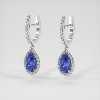 <span>4.91</span>&nbsp;<span class="tooltip-light">Ct.Tw.<span class="tooltiptext">Total Carat Weight</span></span> Sapphire Earrings, 14K White Gold 3