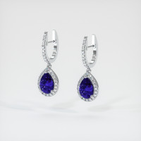 <span>3.82</span>&nbsp;<span class="tooltip-light">Ct.Tw.<span class="tooltiptext">Total Carat Weight</span></span> Sapphire Earrings, 14K White Gold 3